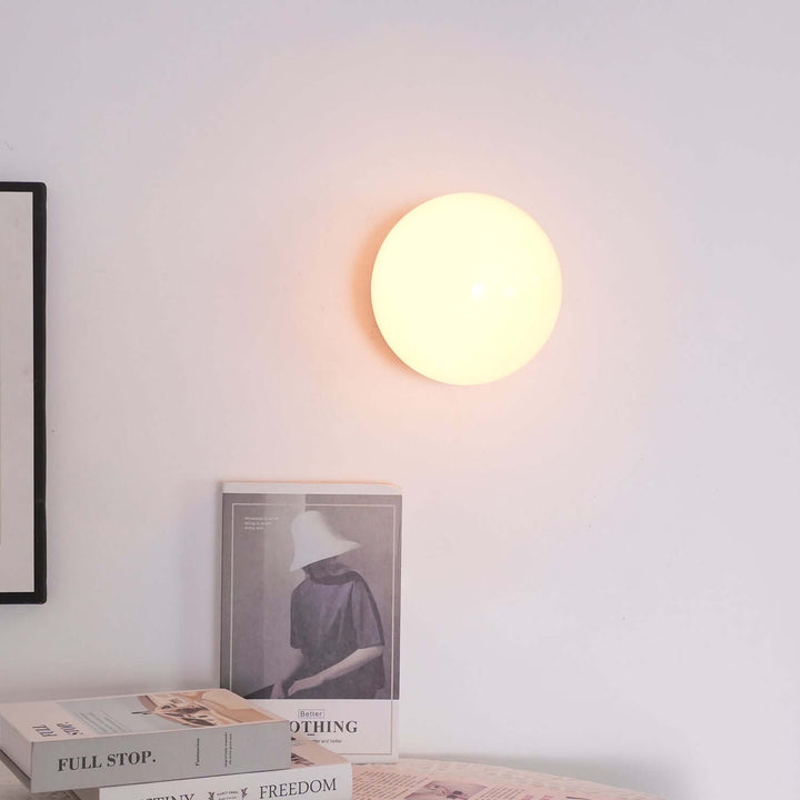 Moderne Metal Væglampe med Lyserød Glasskærm