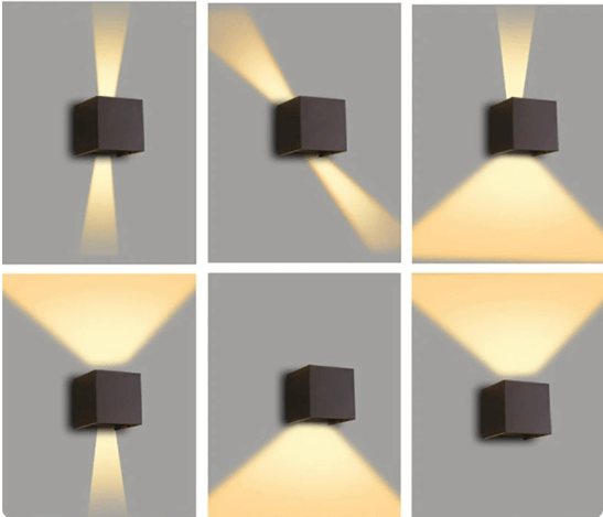 LED Væglamper m. Sensor - Cube Design