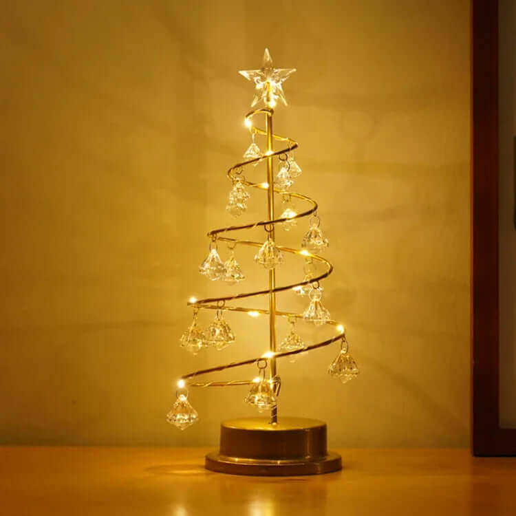 LED Krystal Juletræ 33cm - Batteridrevet