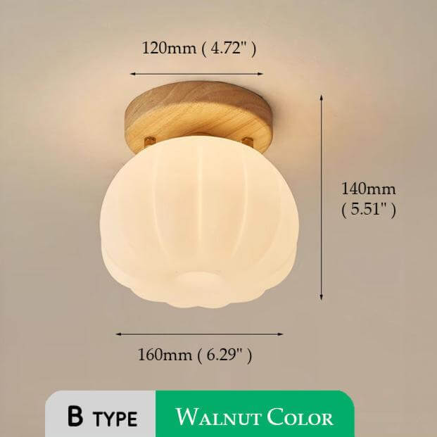 Græskarformet LED Loftlampe - 16cm