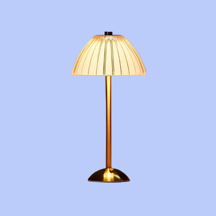 Ledningsfri krystalmetal bordlampe