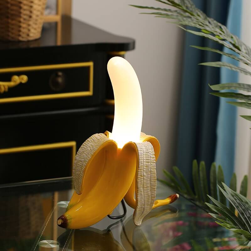 Art Deco Bordlampe i Bananform