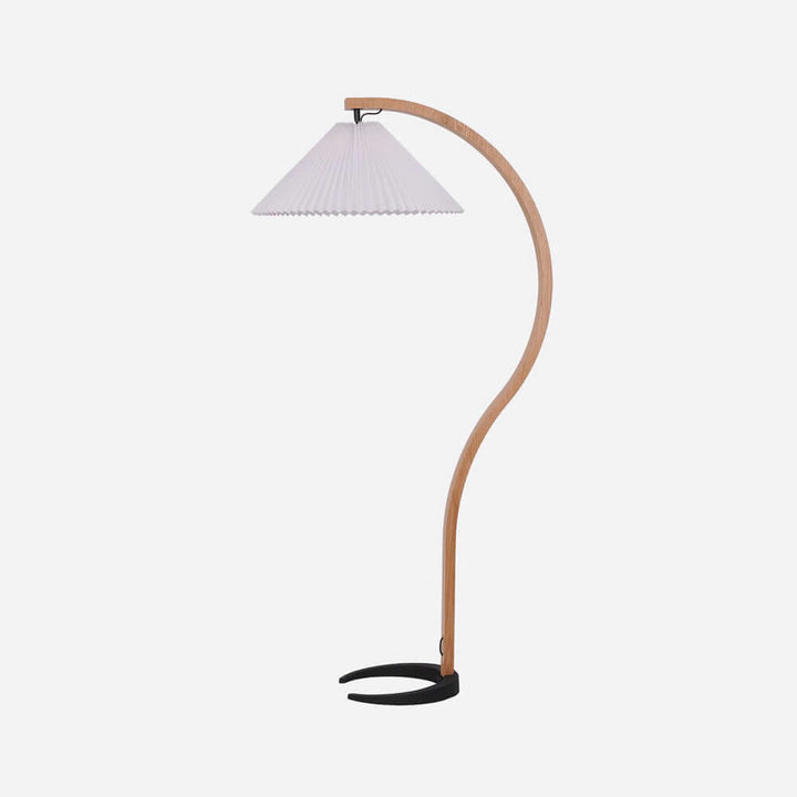 Designer Gulvlampe i Træ & Metal