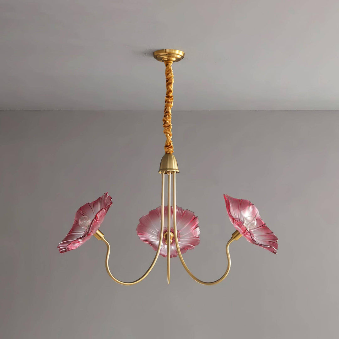 Elegant Blomsterlysekrone i Glas