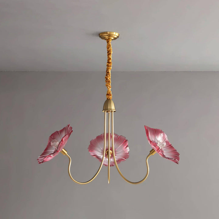 Elegant Blomsterlysekrone i Glas