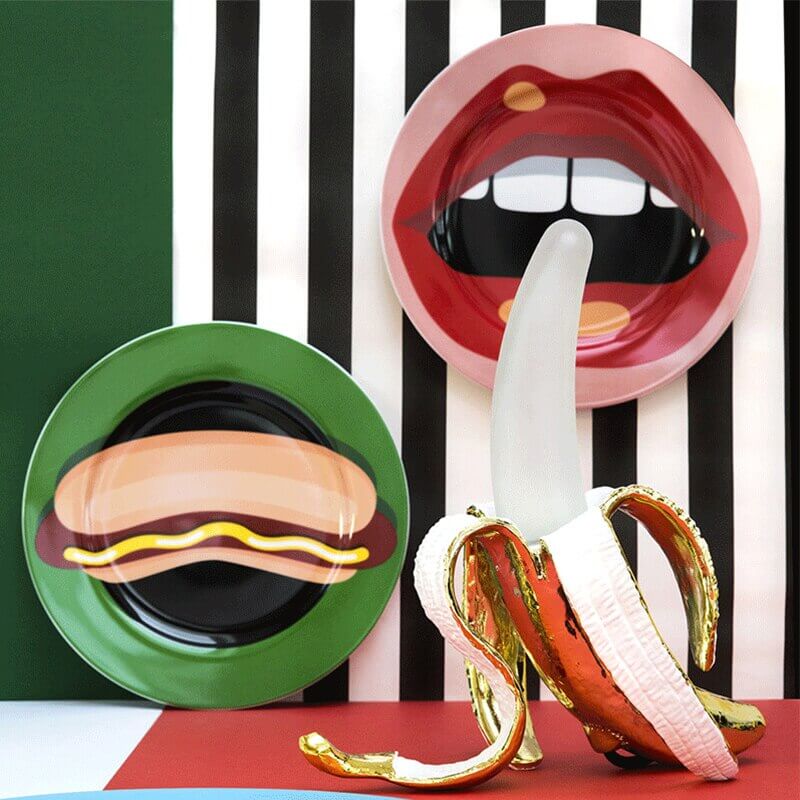 Art Deco Bordlampe i Bananform