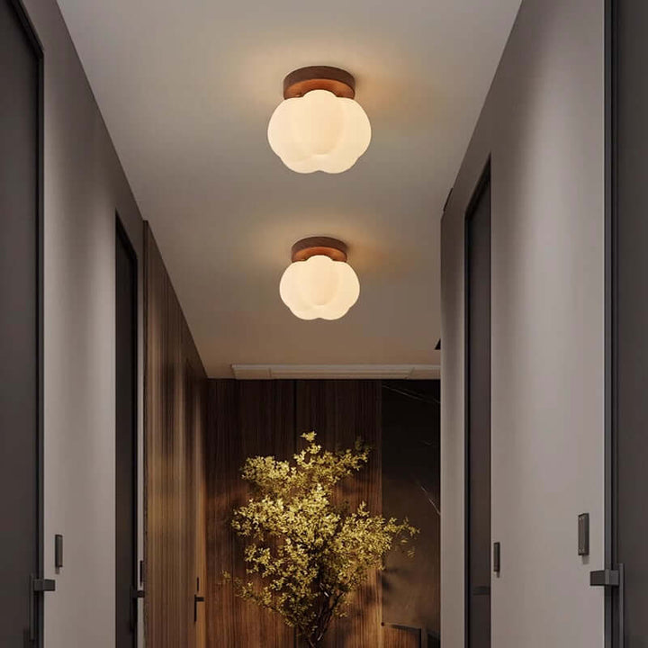 Græskarformet LED Loftlampe - 16cm