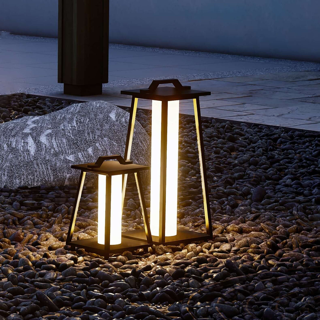 Bærbar Udendørs LED Lampe i Rustfrit Stål