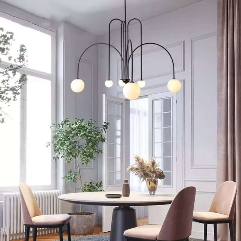 Elegant Pendel Lampe i Glas & Metal - 75/100cm