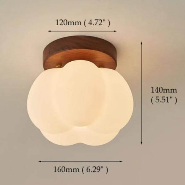 Græskarformet LED Loftlampe - 16cm