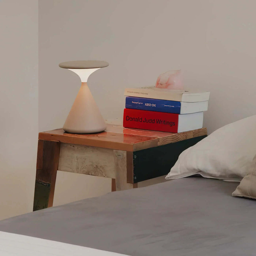 Ledningsfri Bordlampe i Timeglas Design