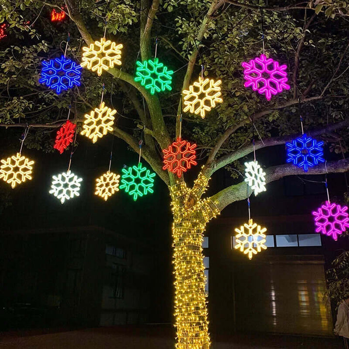 Vandtæt LED Snefnug Lys 38cm - Juleudsmykning