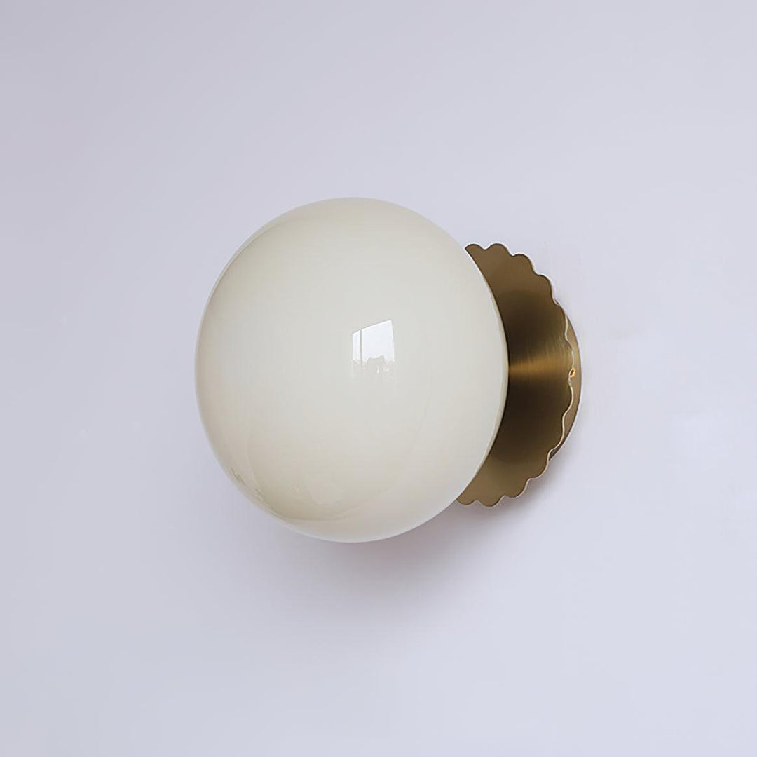 Moderne Metal Væglampe med Lyserød Glasskærm