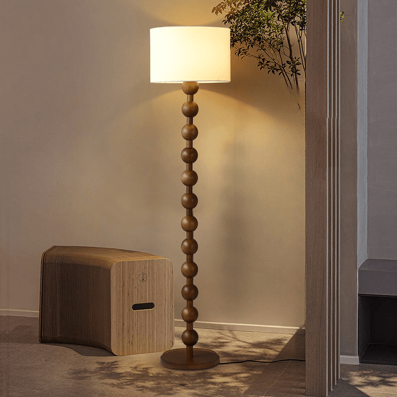 Elegant Gulvlampe i Træ - Japandi Stil