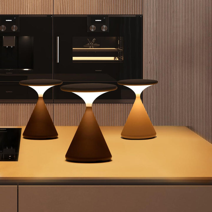 Ledningsfri Bordlampe i Timeglas Design