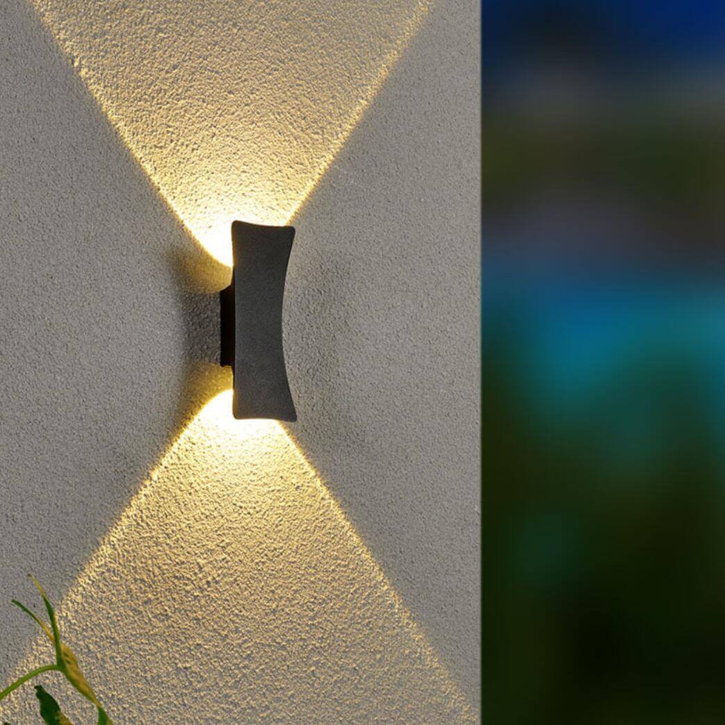 Udendørs LED Væglampe - Oval/Rektangel - 6W Varm Hvid