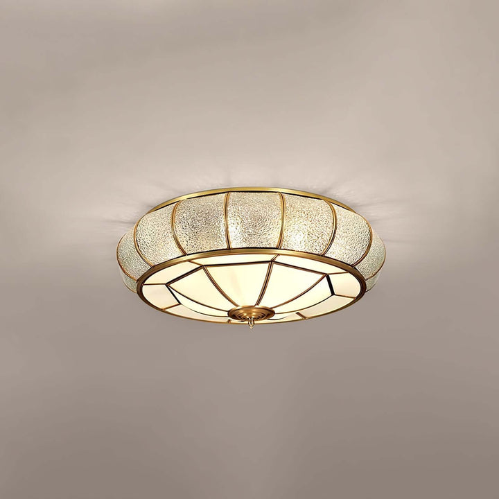 Loftslampe i Tekstureret Glas
