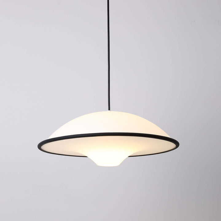 Moderne UFO Pendellampe i Akryl & Metal - Ø45cm