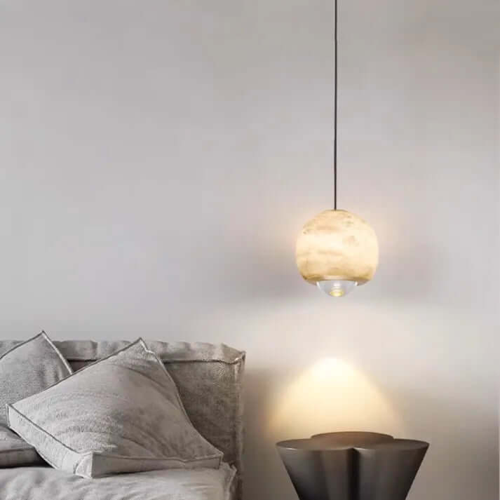 Elegant Alabast Globe Pendel Lampe