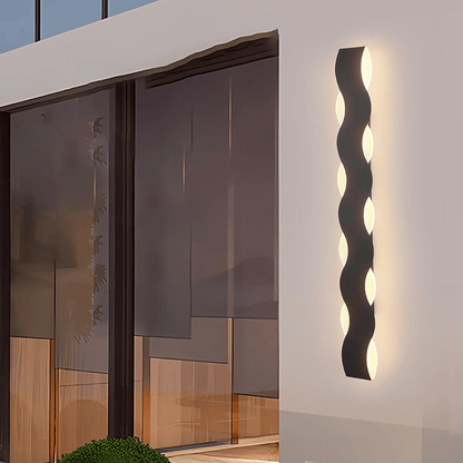 Bølgeformet LED Udendørs Væglampe