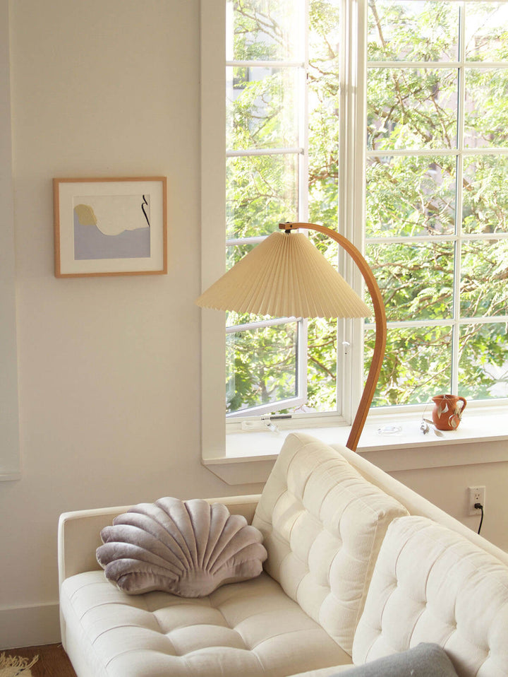 Designer Gulvlampe i Træ & Metal