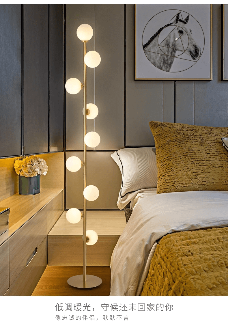 Elegant Nordisk Gulvlampe i Glas