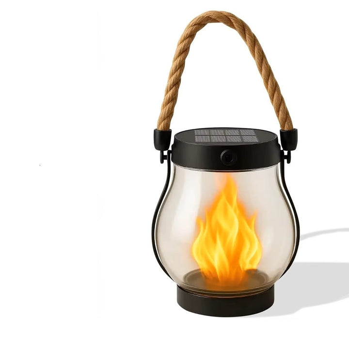 Dekorativ Solcelle Flamme Lampe til Hyggelig Udendørs Belysning
