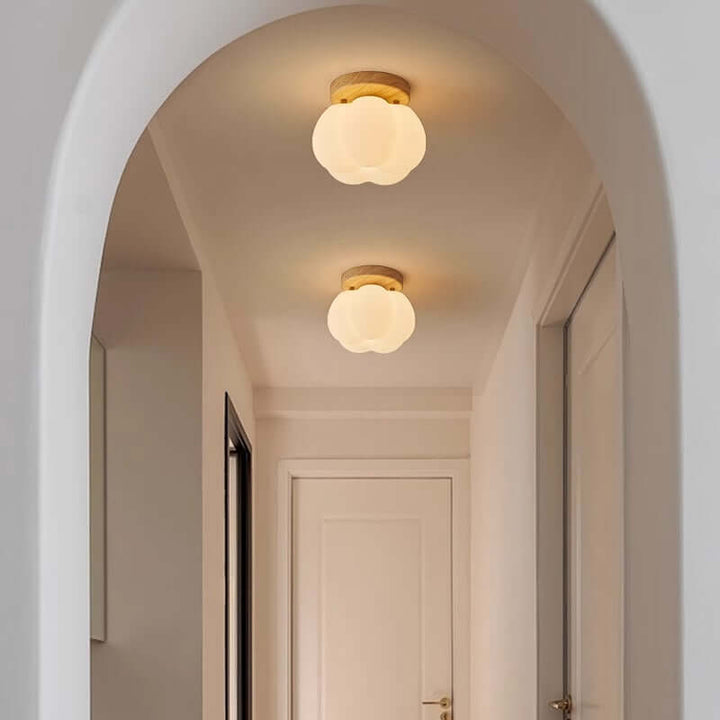 Græskarformet LED Loftlampe - 16cm