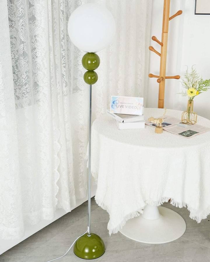 Elegant Gulvlampe i Metal og Glas