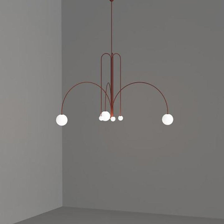 Elegant Pendel Lampe i Glas & Metal - 75/100cm