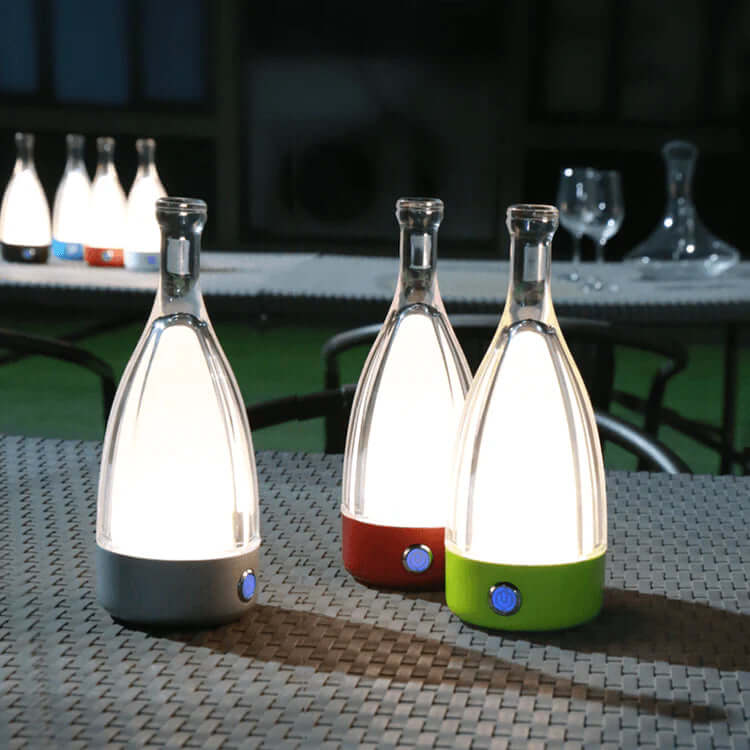 Genopladelig LED Vinflaske Natlampe