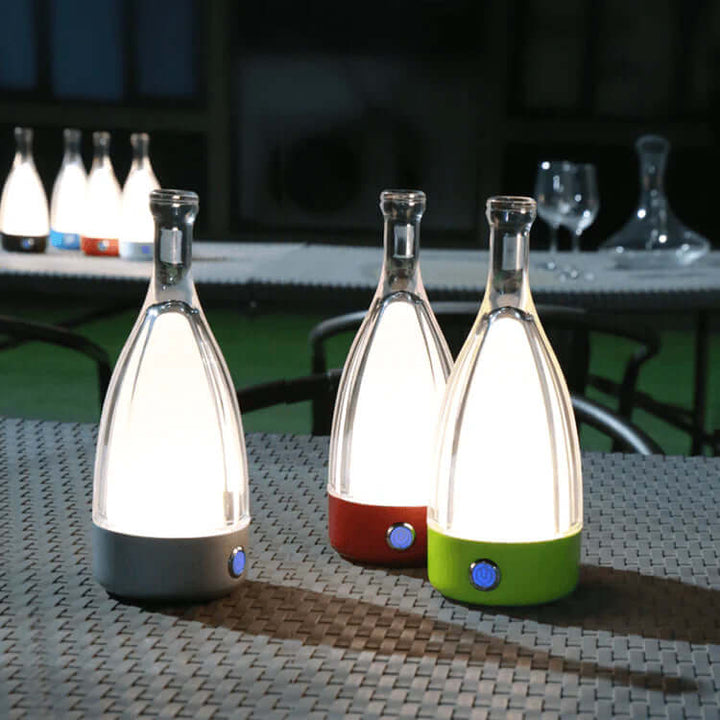 Genopladelig LED Vinflaske Natlampe