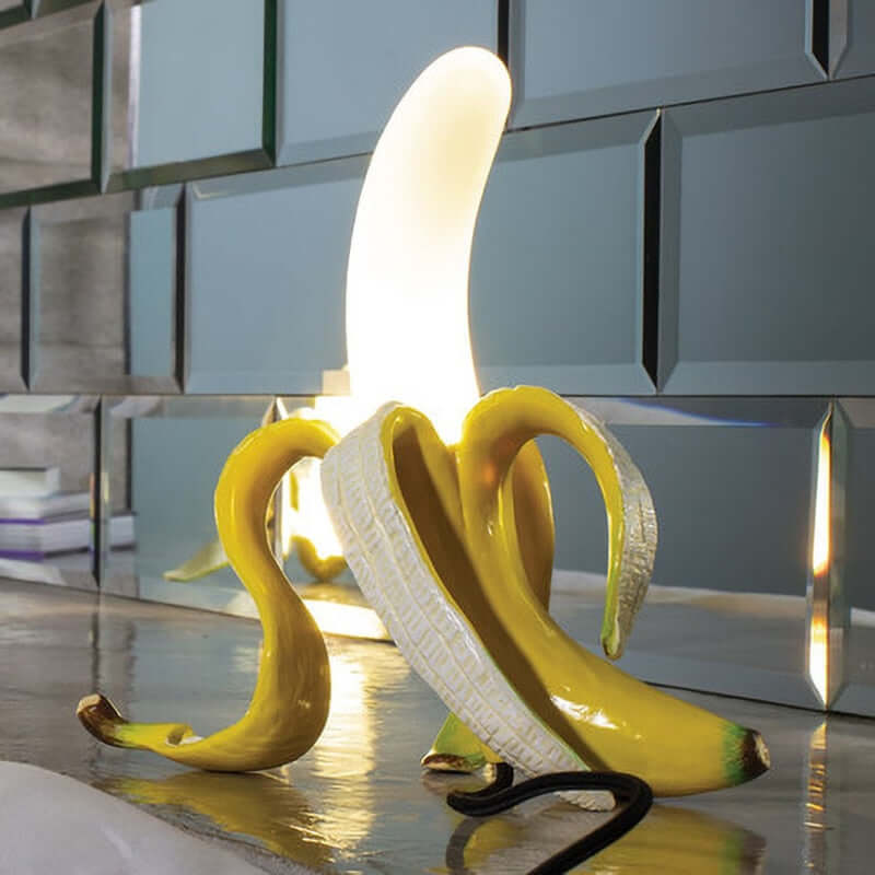 Art Deco Bordlampe i Bananform