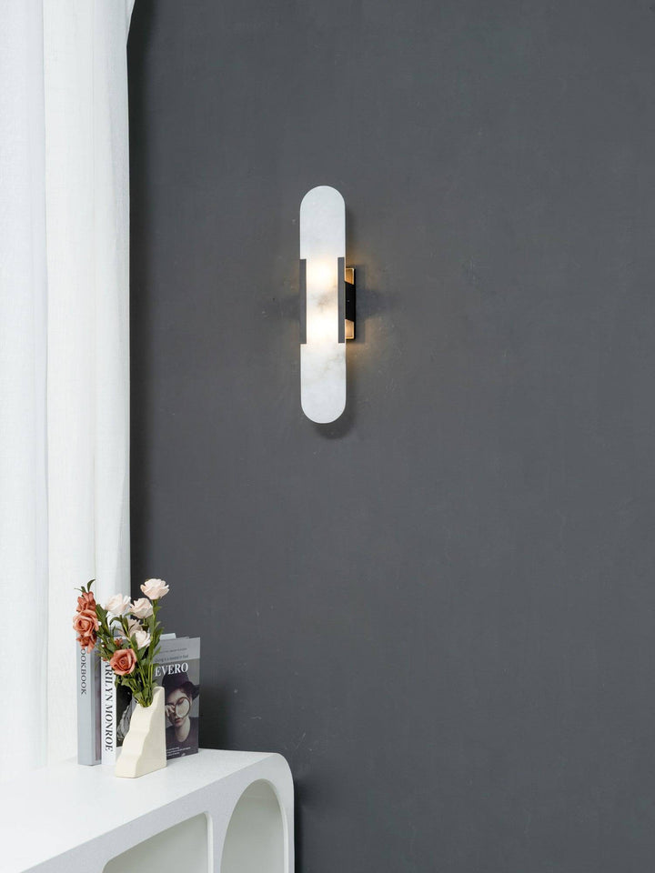 Alabast Væglampe, Aflang Design