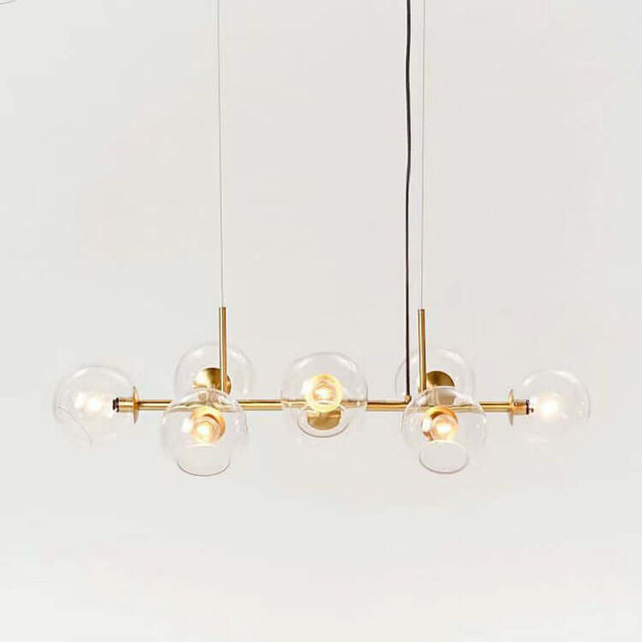 Elegant Lysekrone med Glaskugler