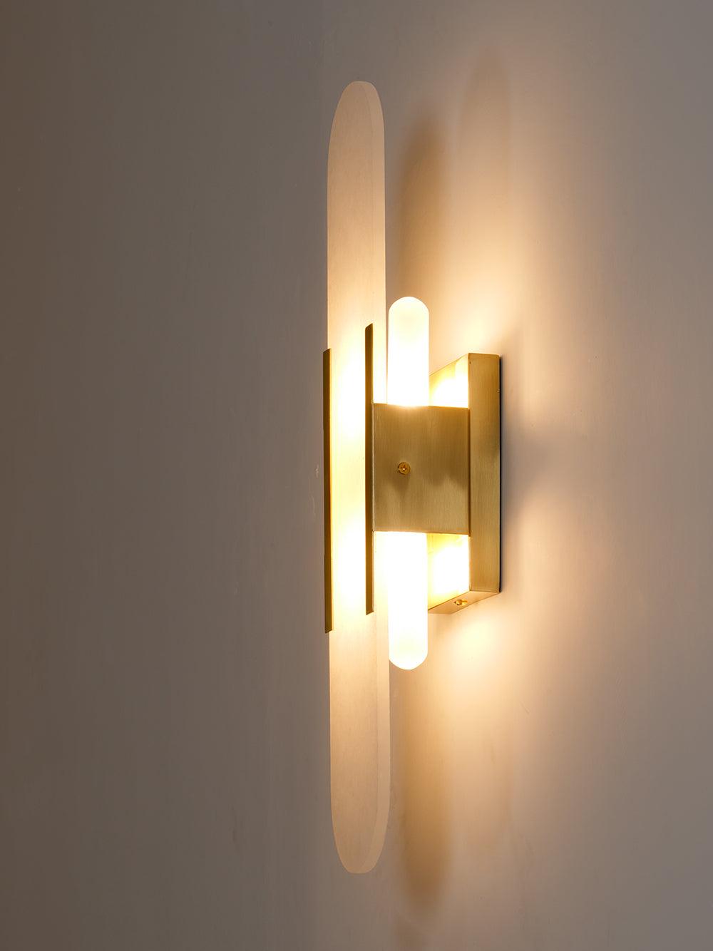 Alabast Væglampe, Aflang Design