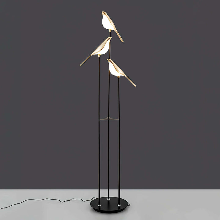 Elegant Gulvlampe med Fuglemotiv