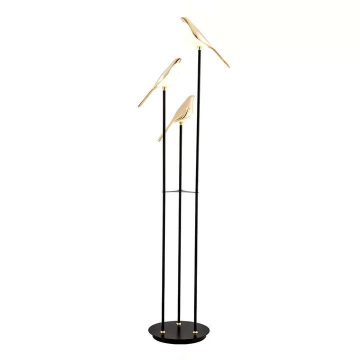 Elegant Gulvlampe med Fuglemotiv