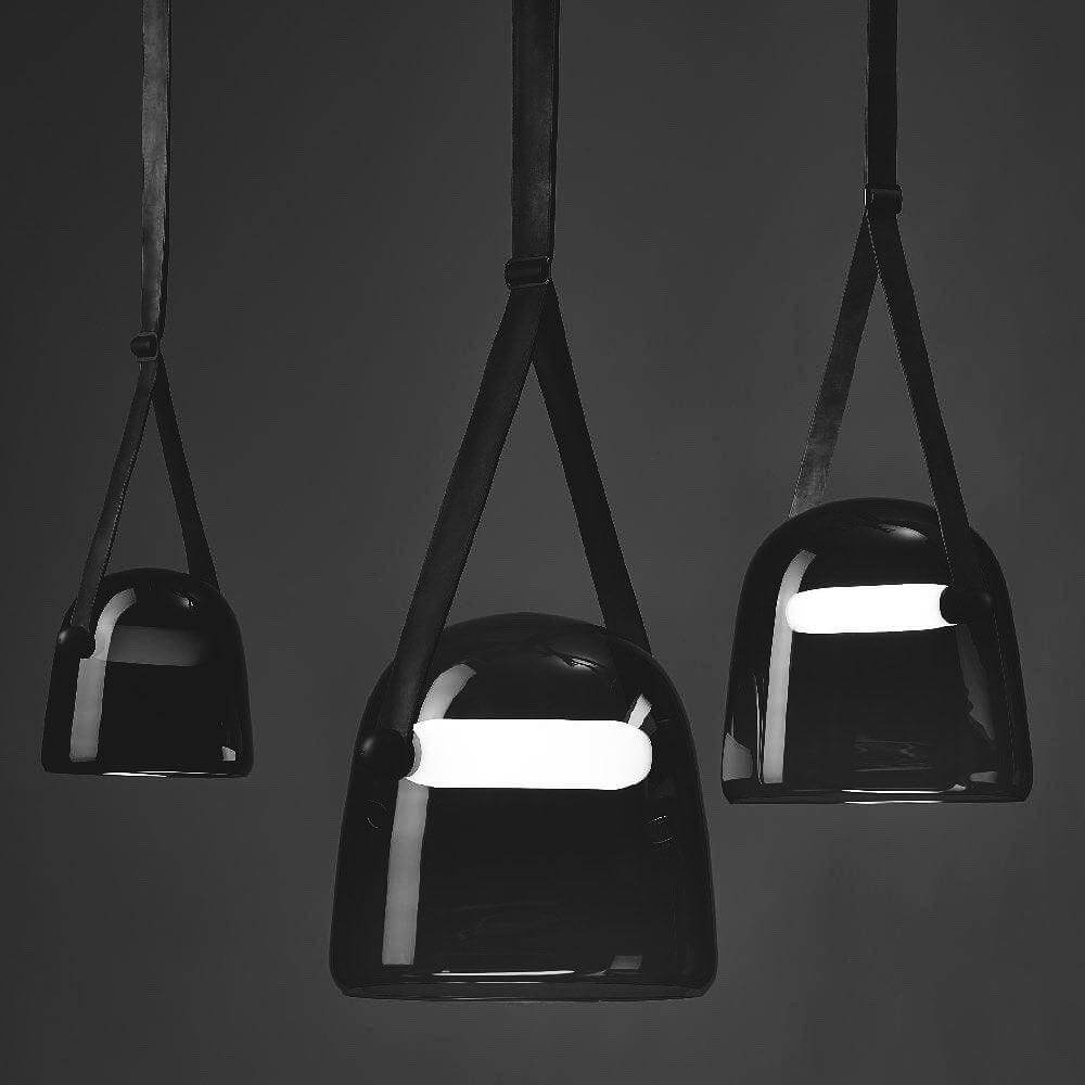 Elegant Pendellampe i Metal og Glas - 20cm