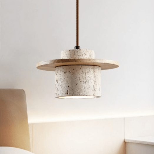 Elegant Travertin Pendellampe