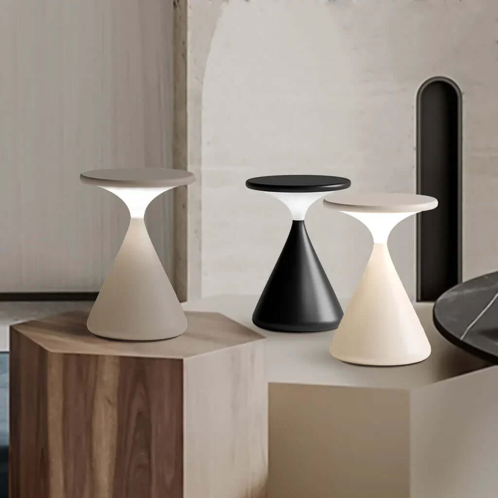 Ledningsfri Bordlampe i Timeglas Design
