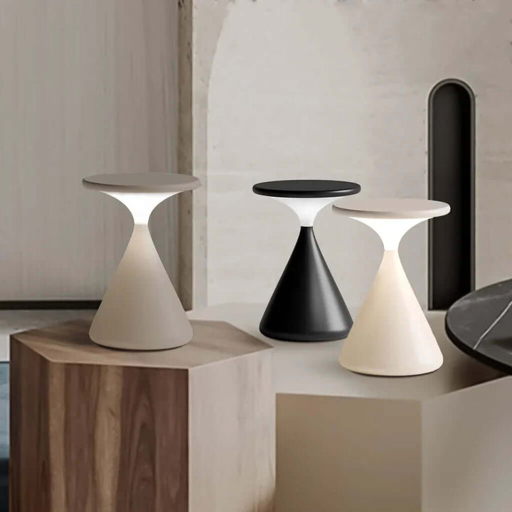 Ledningsfri Bordlampe i Timeglas Design