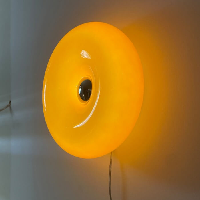 Donut Lampe - Glas & Metal Væglampe / Bordlampe