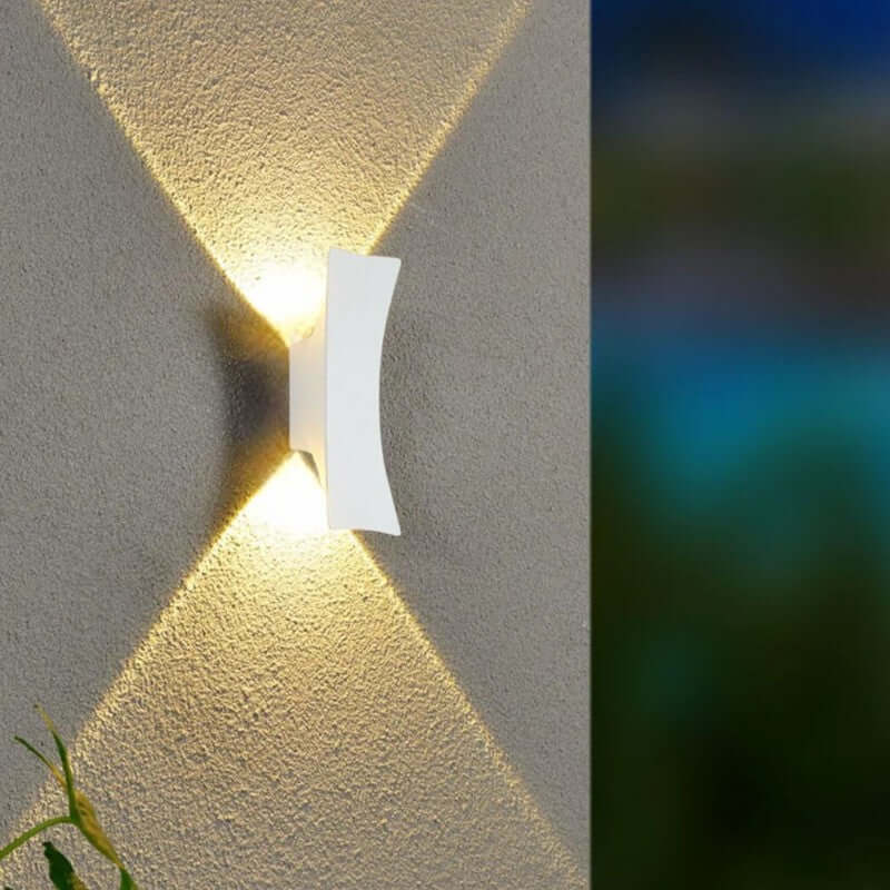 Udendørs LED Væglampe - Oval/Rektangel - 6W Varm Hvid