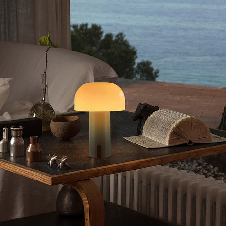 Dæmpbar Champignon Bordlampe - Trådløs LED Lampe