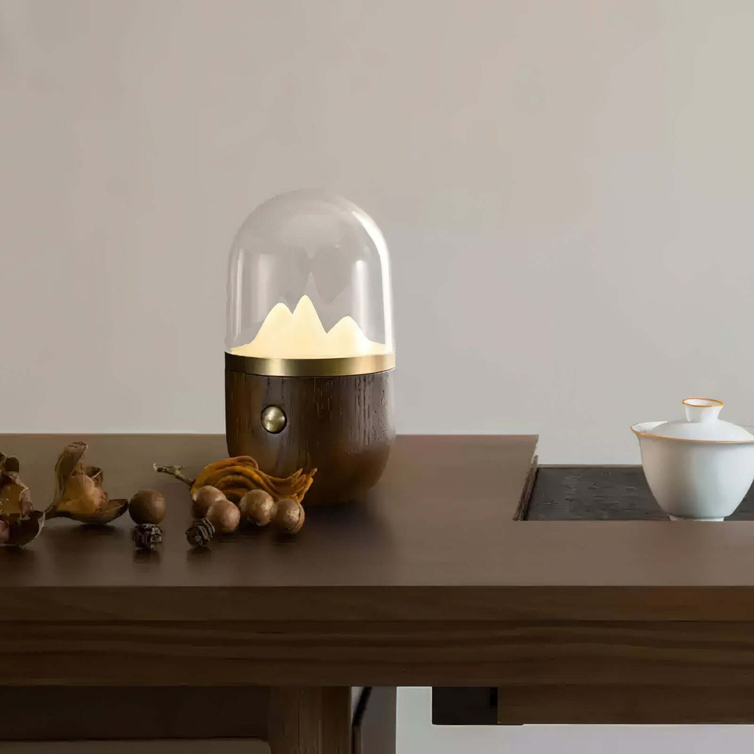 Stemningsfuld Bjergtop Natlampe