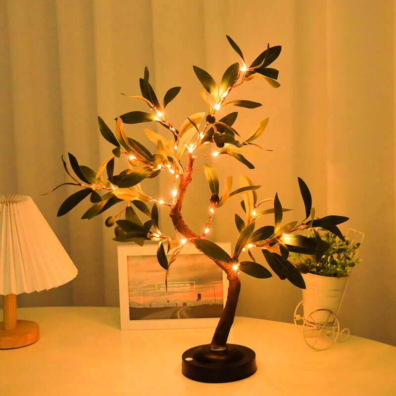 LED Bordlampe i Træform - 50 cm Høj Dekoration