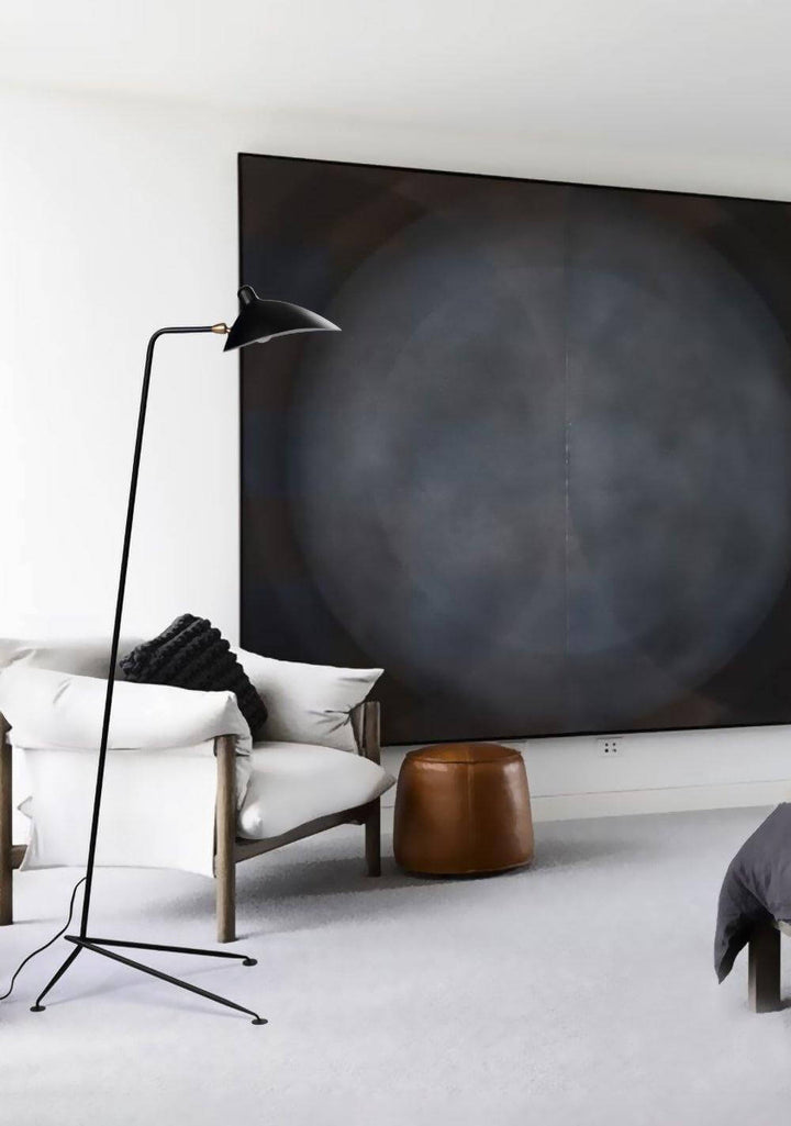 Justerbar 3-armet gulvlampe i metal
