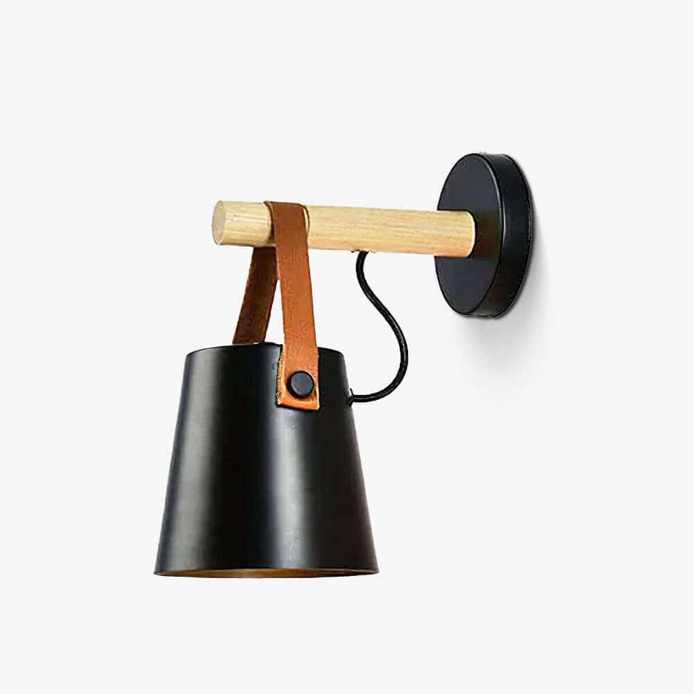 Konisk Væglampe i Træ med LED | Skandinavisk Design