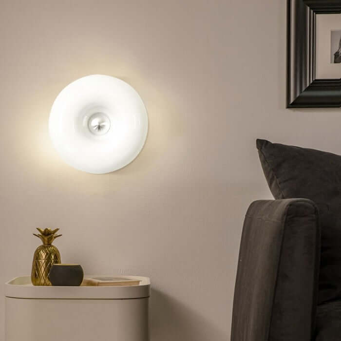 Donut Lampe - Glas & Metal Væglampe / Bordlampe